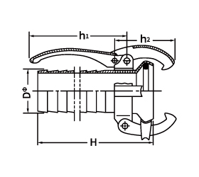 MN ホースニップルタイプ雌の図面