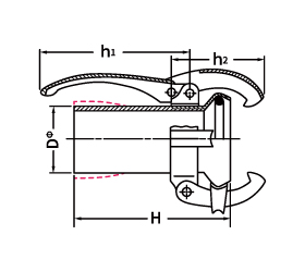 MW ガス管・サニタリー管 溶接タイプ雌の図面