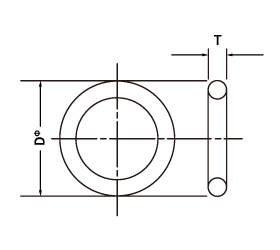 OR 継っ手用Oリングの図