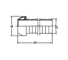 MN ホースニップルタイプ雌の図面